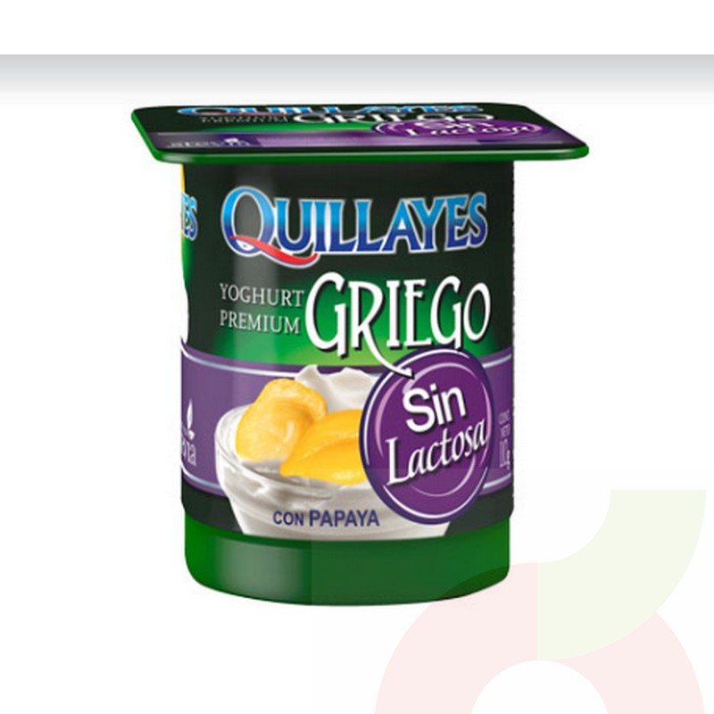 Yoghurt Griego Sin Lactosa Papaya Quillayes 110Gr Supermercados Eltit