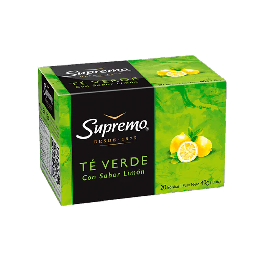 Té Supremo Gourmet Verde Limón 20 Bls