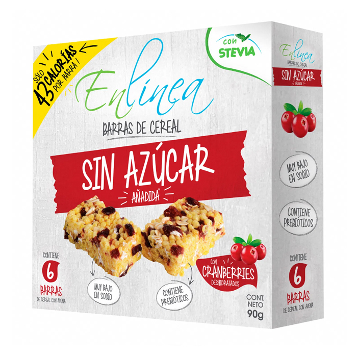 Cereal En Linea Barra Cranberry 90 Grs