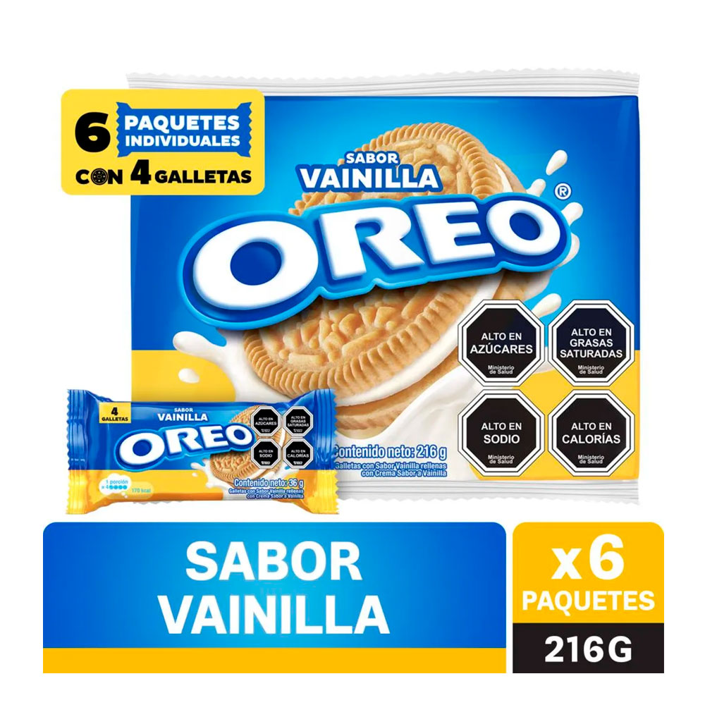 Galleta Oreo Vainilla Pack 6 X 36 Gr