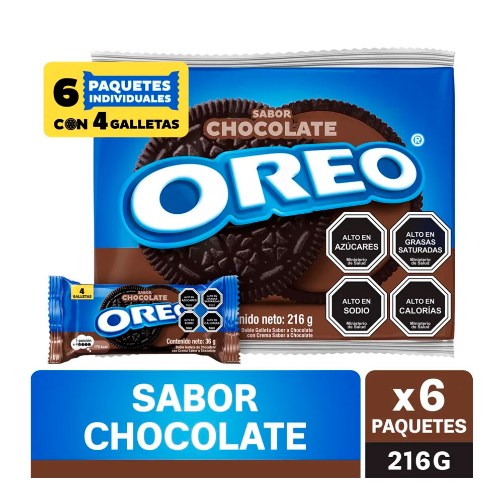 Galleta Oreo Chocolate Pack 6 X 36 Gr