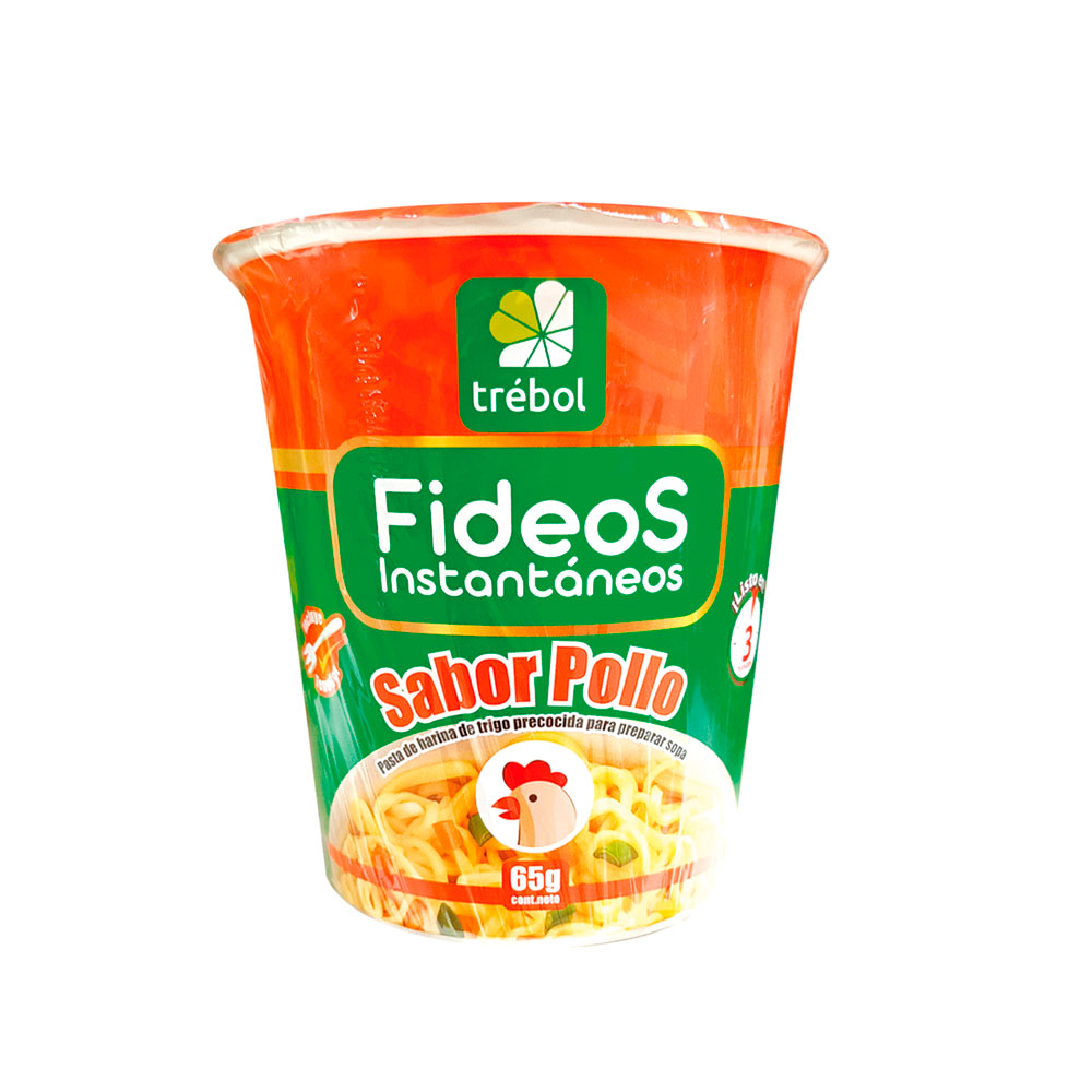 Fideos Instantáneos Trebol Pollo 65 Grs