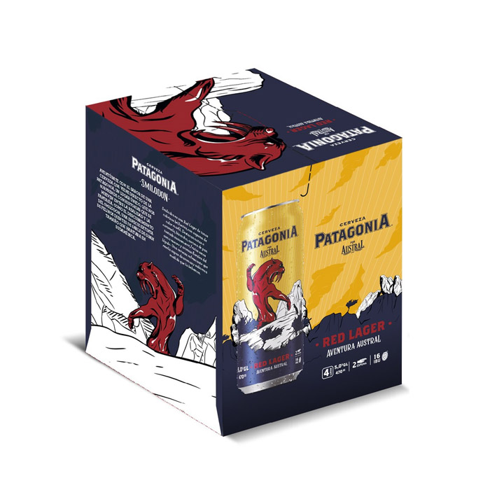 Cerveza Austral Red Lager Lata Pack 4x500 cc