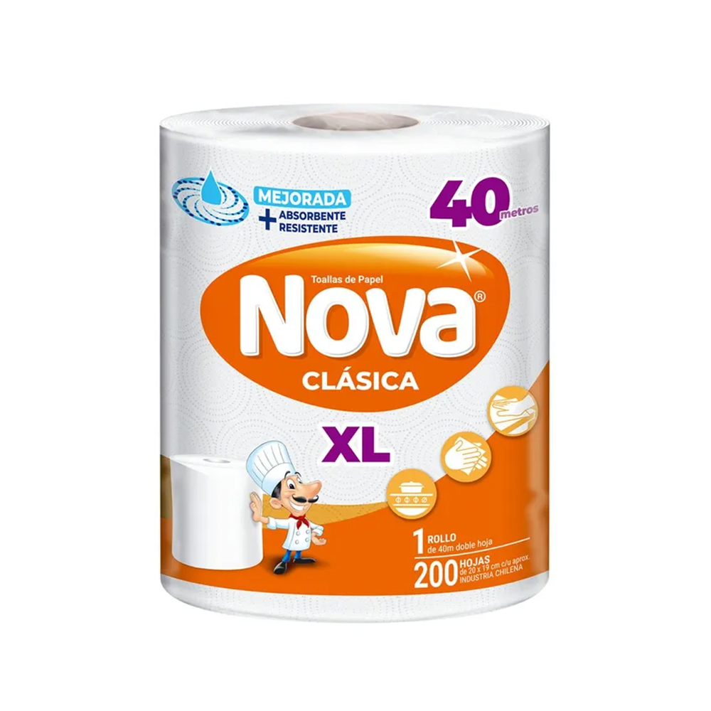 Toalla Papel Nova Clásica Dh Rll 40Mt