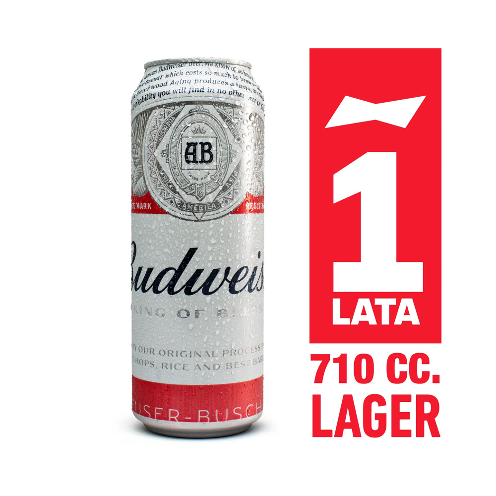 Cerveza Budweiser Lata 710cc