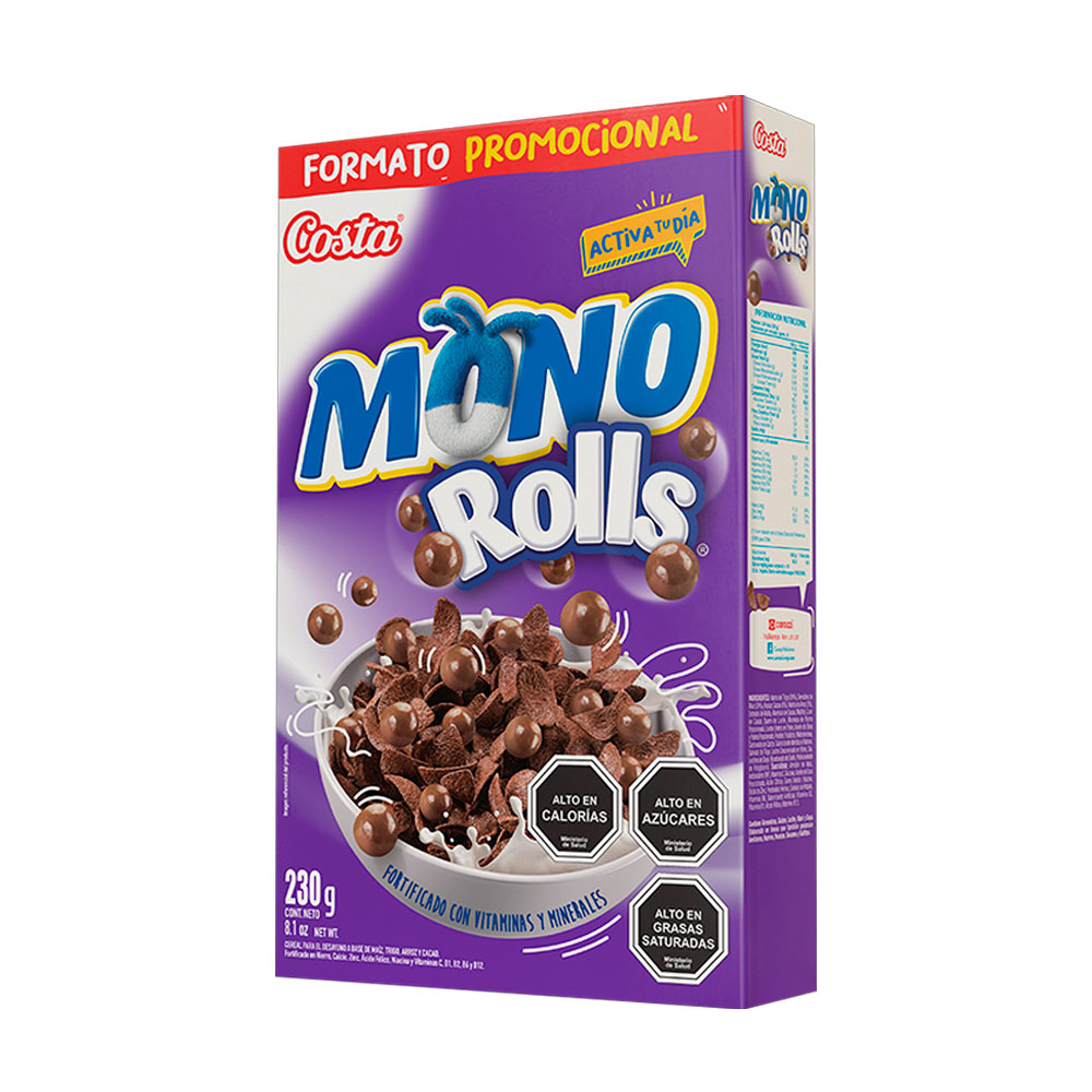Cereal Mono Rolls Costa 230 Grs