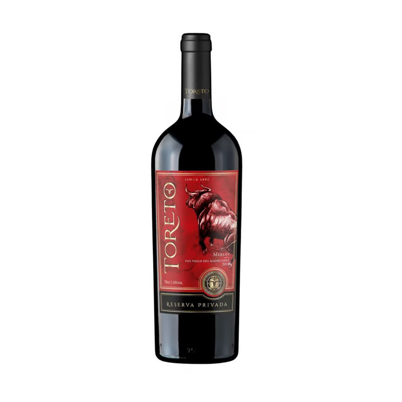 Vino Toreto Merlot Rva Priv 750 cc