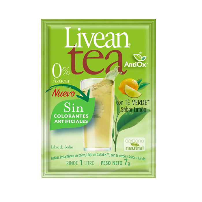 Livean Té Verde Limón 7 Grs.