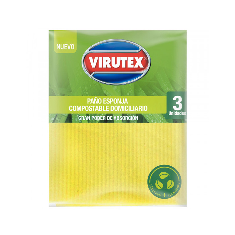 Paño Celulosa Natural x3 Virutex