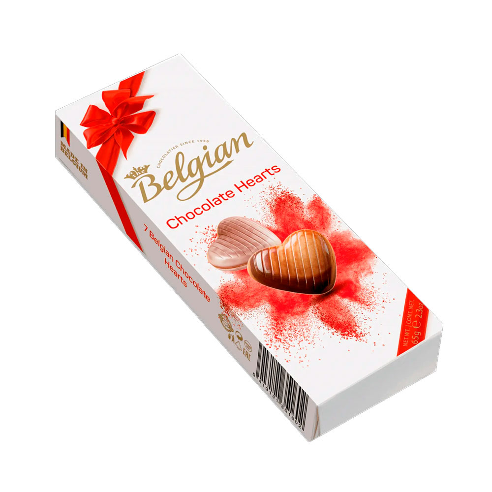 Chocolate Belgian Hearts 65 Grs