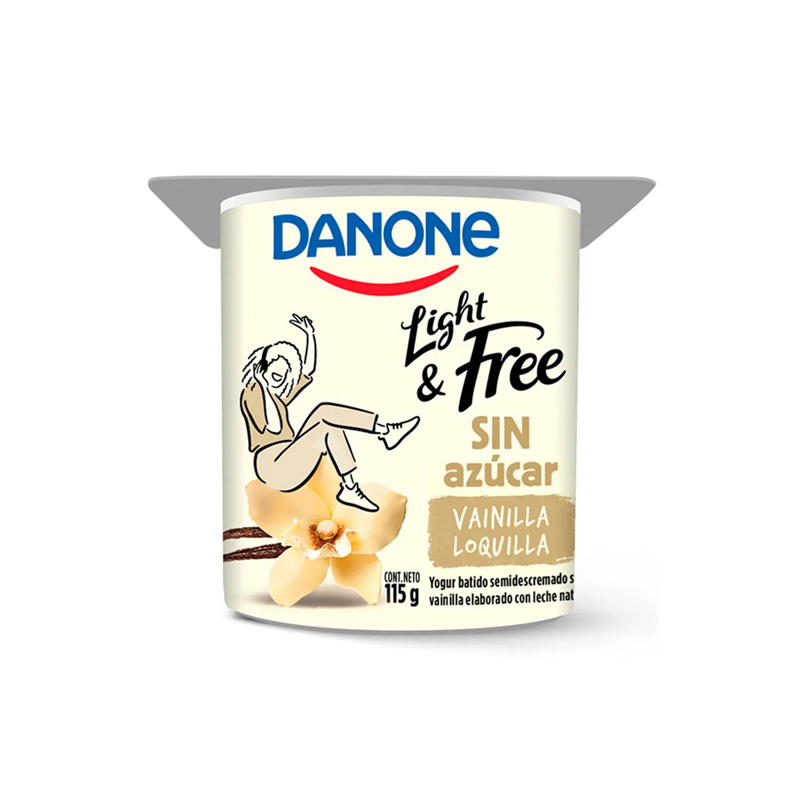 Yoghurt Danone Light & Free Vainilla 115 Grs