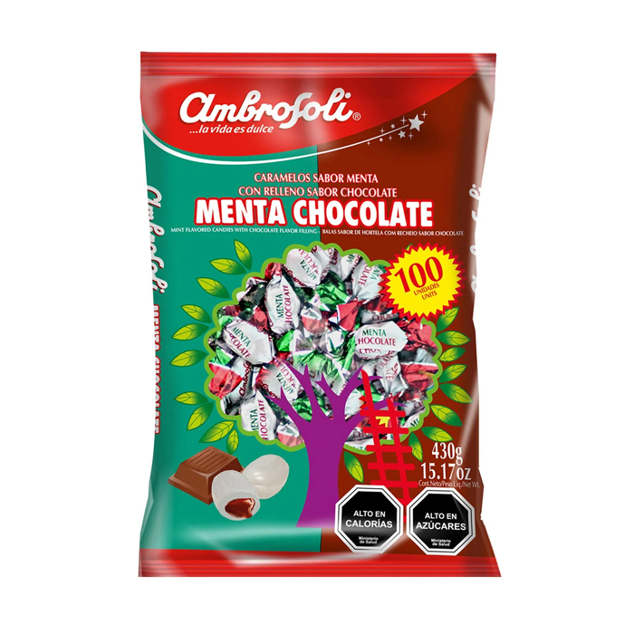 Caramelo Ambrosoli Menta Choc  430 gr