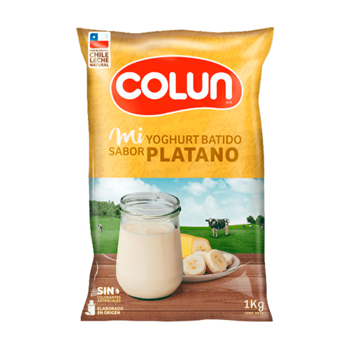 Yoghurt Colun Plátano Bolsa Kilo