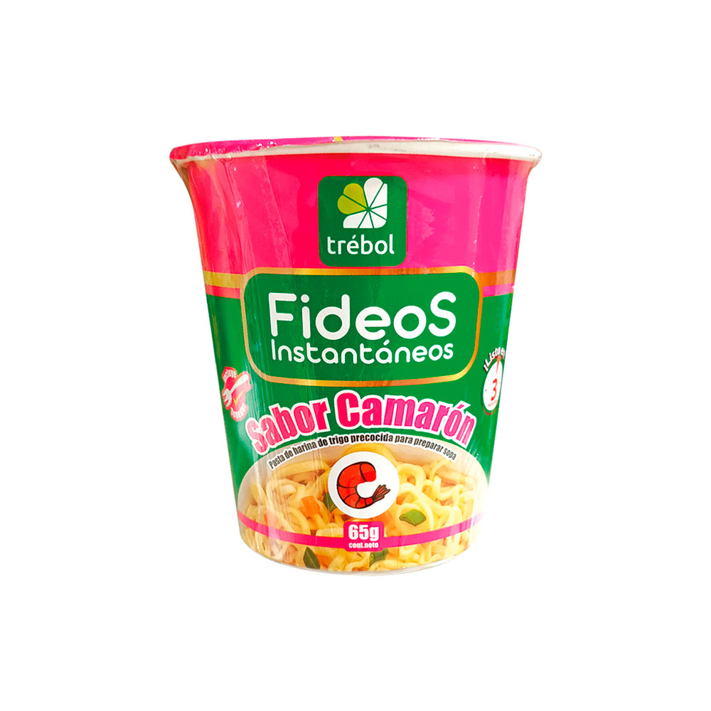 Fideos Instantáneos Trebol Camarón 65 gr