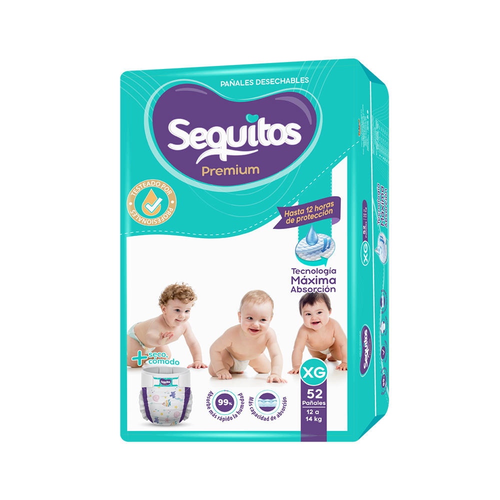 Pañal Sequitos XG 52 Unidades