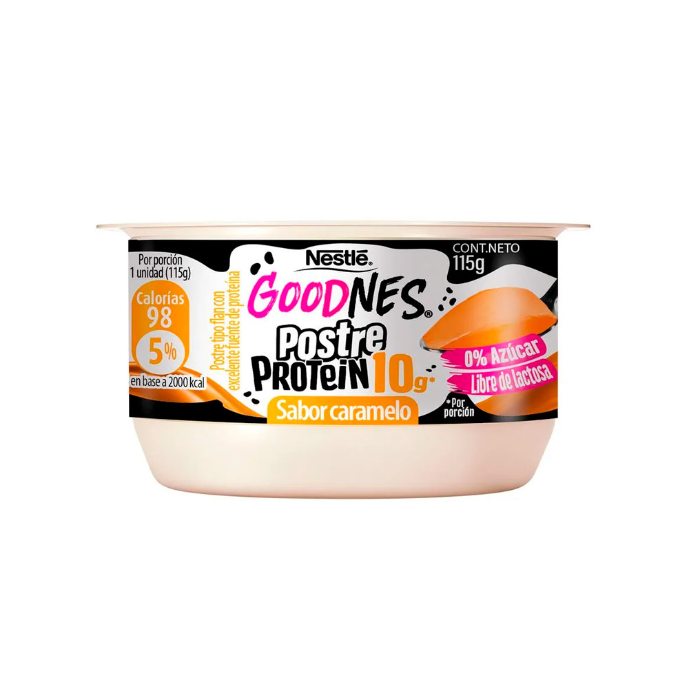 Postre Goodnes Protein Caramelo 115 Gr