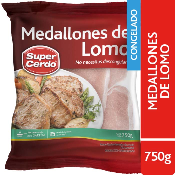 Medallones De Lomo Super Cerdo 750 Grs