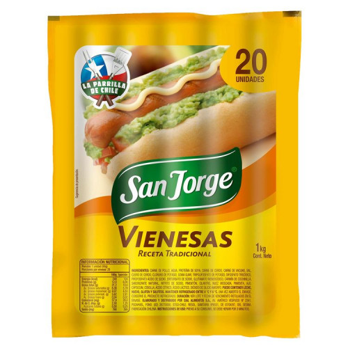 Vienesa Cerdo San Jorge 1 Kilo 