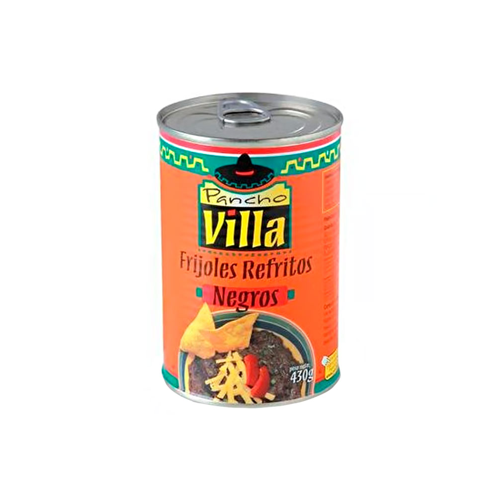 Frijoles Pancho Villa Refritos Negros 430 Gr