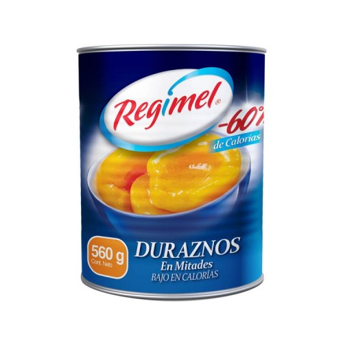 Duraznos Regimel Mitad 560 Grs (340 Grs Drenado)