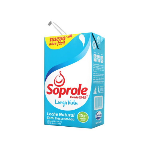 Leche Soprole Semidescremada 1 Litro