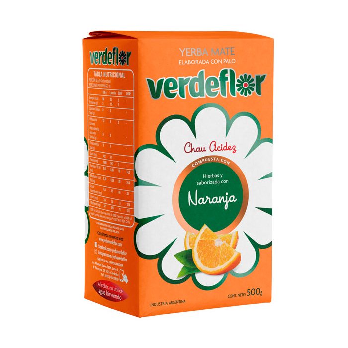 Yerba Mate Verde Flor Naranja 500 gr