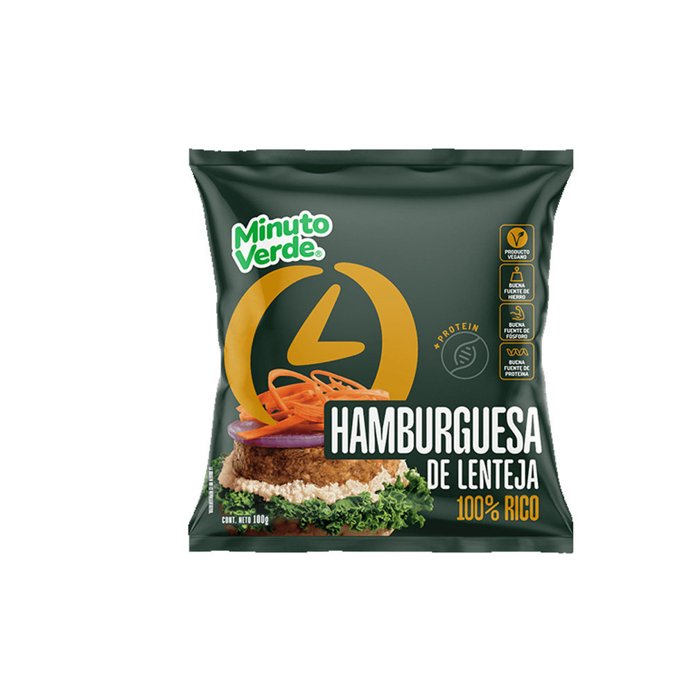 Hamburguesa Lenteja Minuto Verde 100 Gr