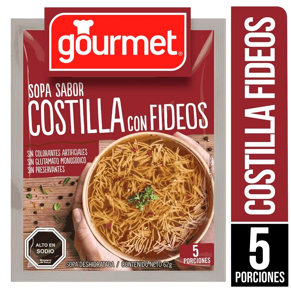 Sopa Gourmet Costilla Fideos 62 Gr