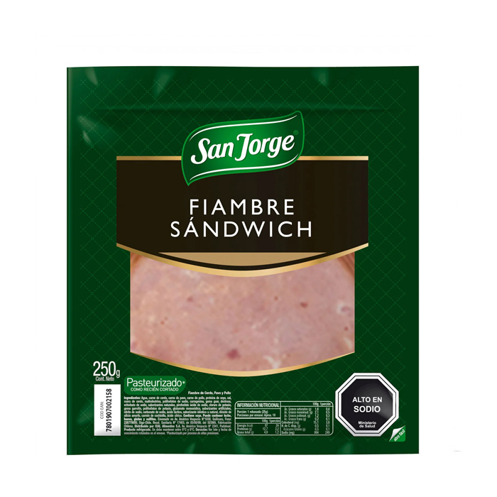 Fiambre Jamon Sandwich San Jorge 250 Gr