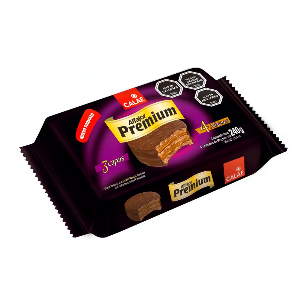 Alfajor Calaf Premium Bandeja 4 Unidades