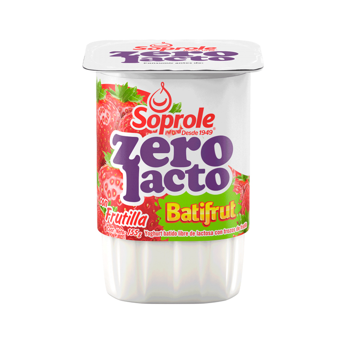 Yogurt Zero Lacto Trozos Frutilla 155 gr