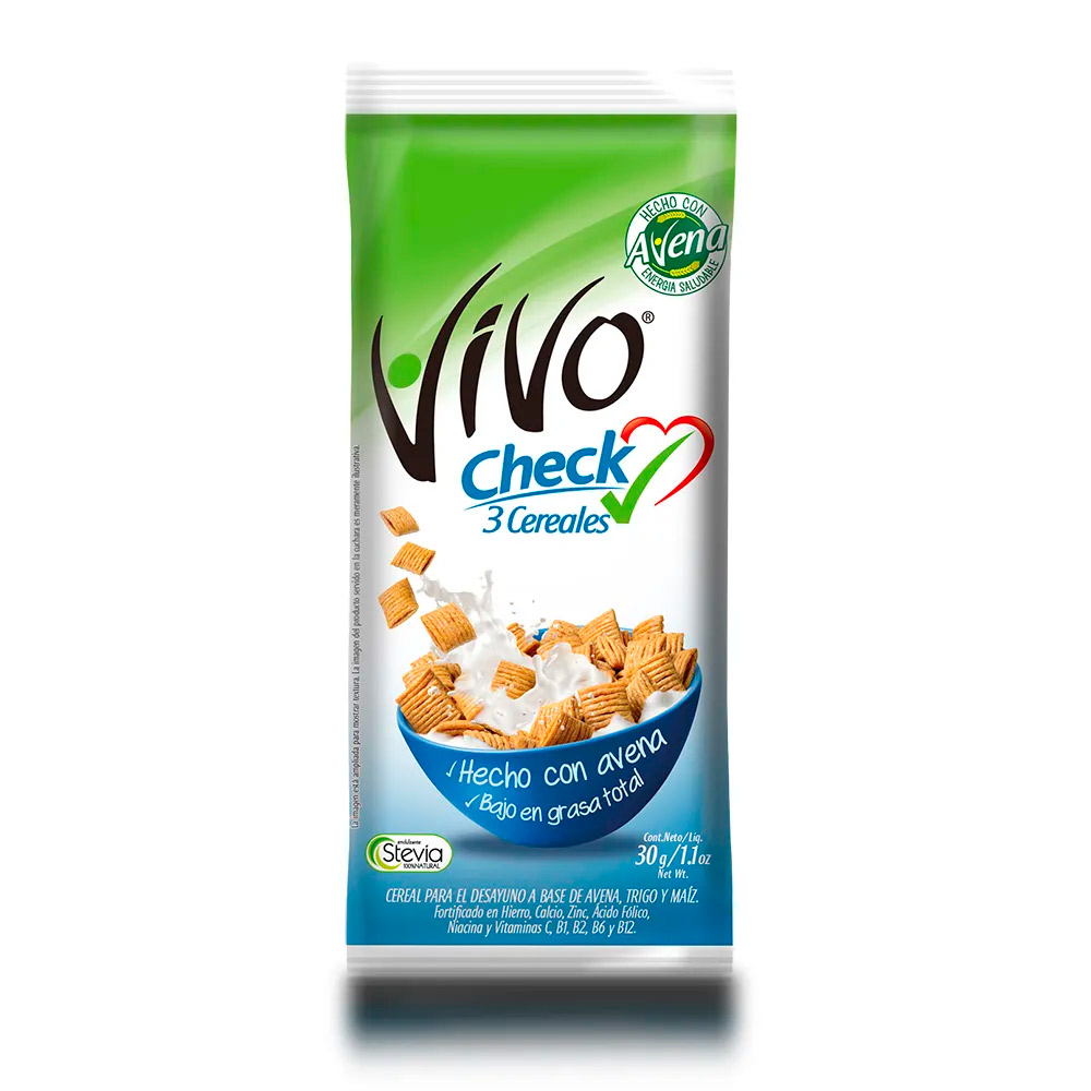 Cereal Vivo Check Tres Cereales 30 Gr