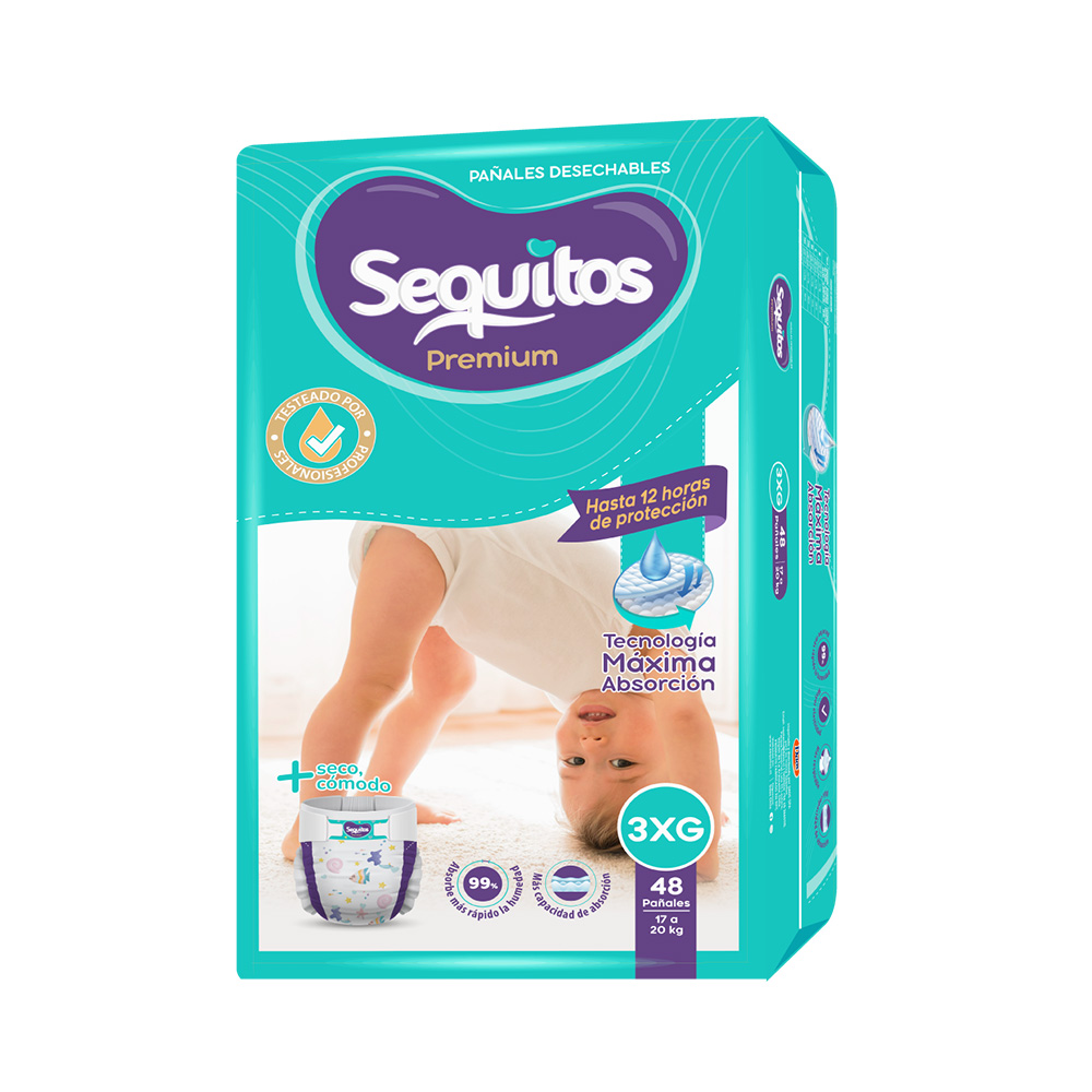 Pañal Sequitos XXXG 48 Unidades