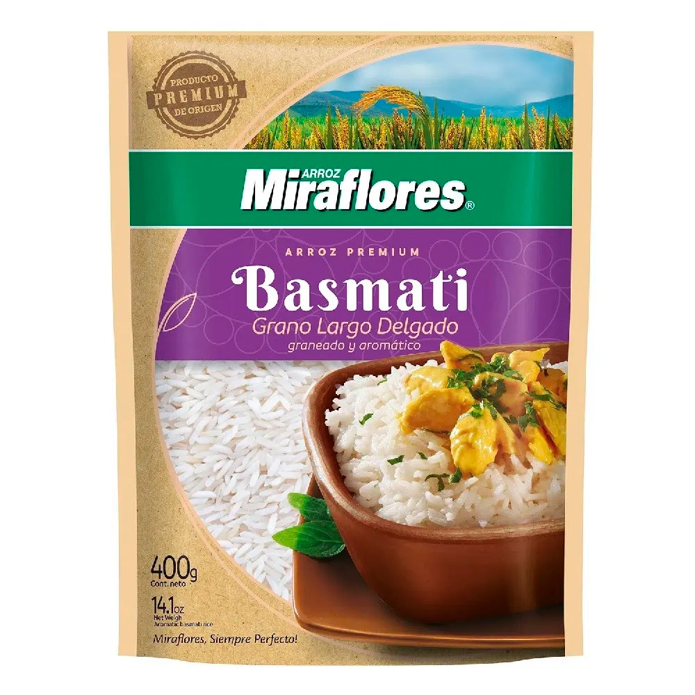 Arroz Miraflores Basmati 400 Gr