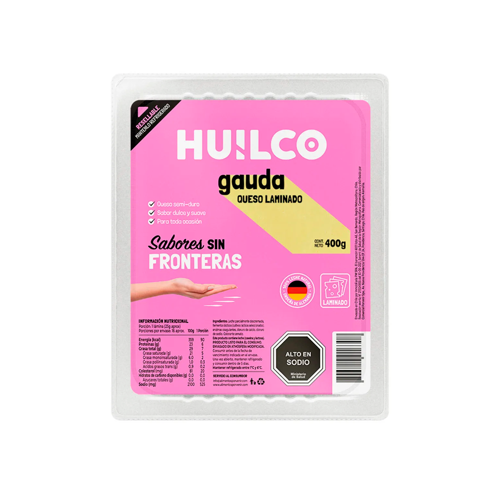 Queso Gauda Laminado Huilco 400 gr