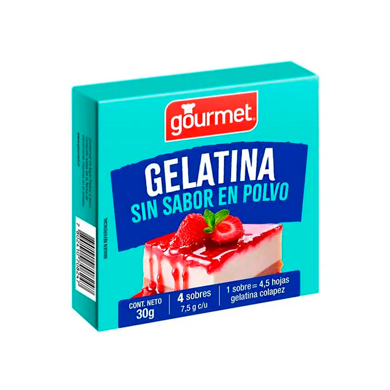Gelatina Sin Sabor 30 Grs Gourmet