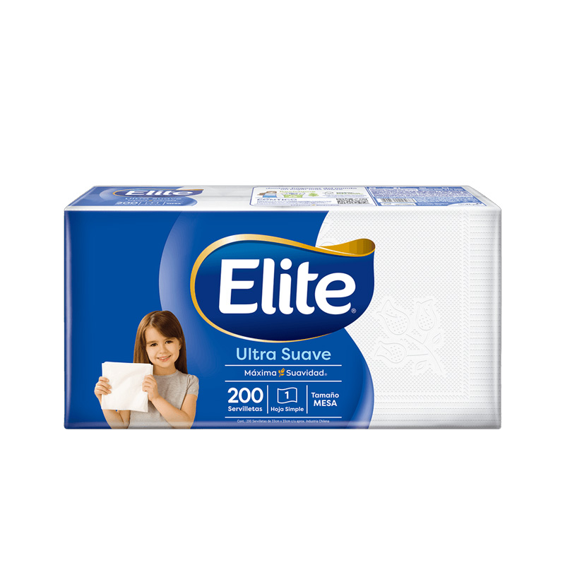 Servilleta Elite Cóctel Una Hoja 200 Unidades