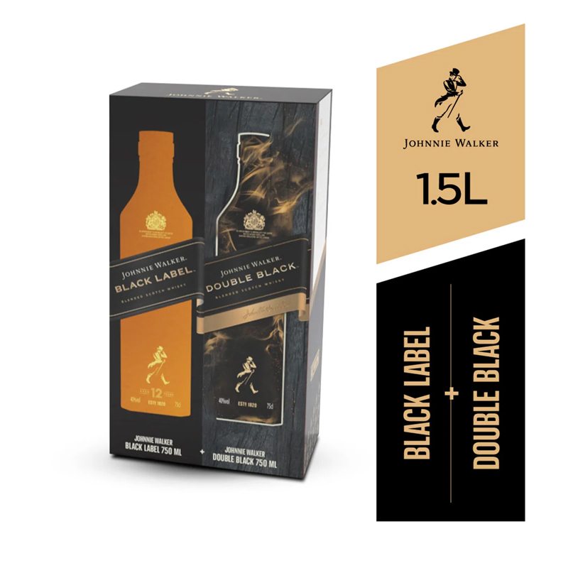 Pack Johnnie Walker Black + D Black 750cc