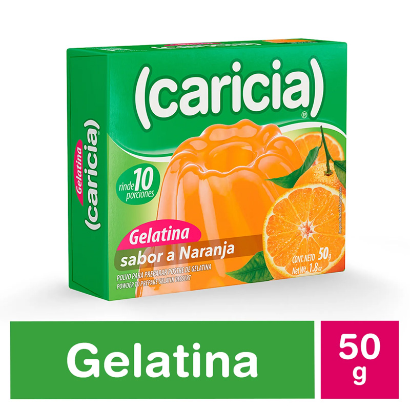 Gelatina Caricia Naranja 50 Grs