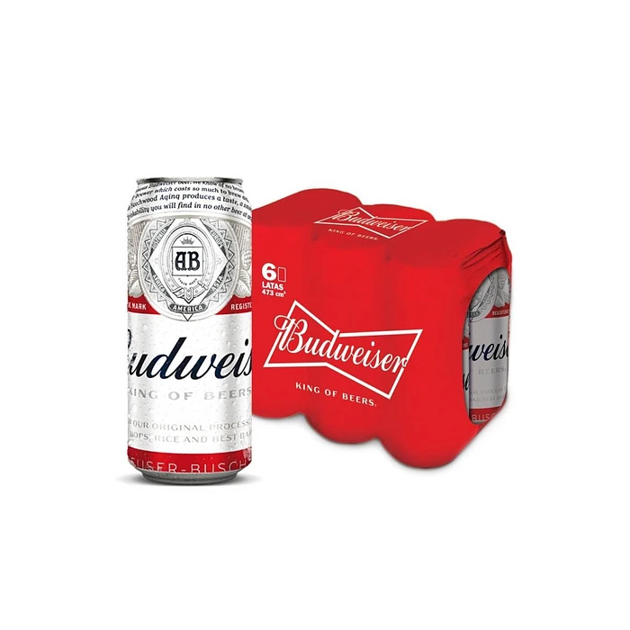 Cerveza Budweiser Lata Pack 6 X 470 cc