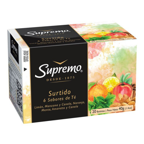 Té Supremo Gourmet Surtido 20 Bolsitas