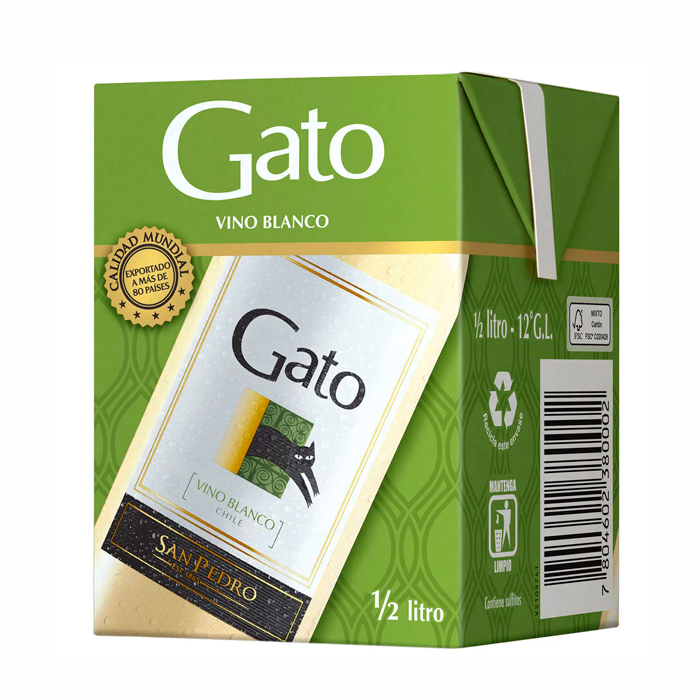 Vino Gato Blanco Tetra 500 cc