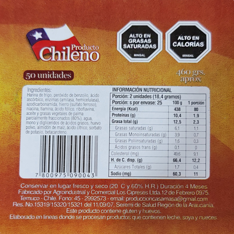 Hojarasca Casa Masa X 50 unidades