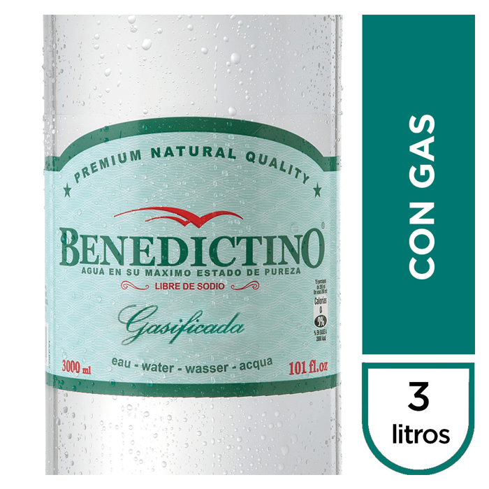 Benedictino Con Gas 3 L
