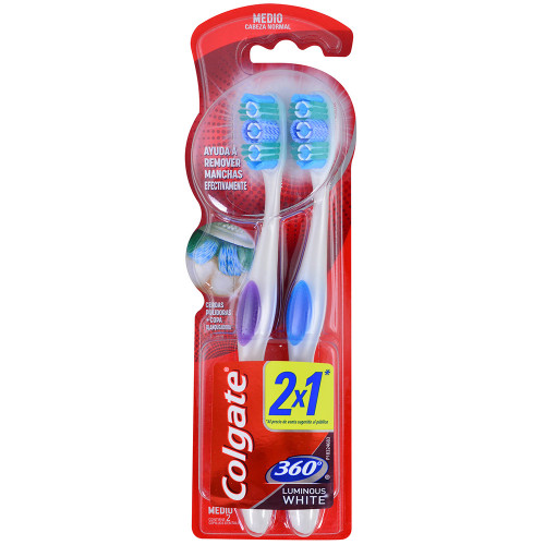 Pack 2 Cepillo Colgate 360 Medio