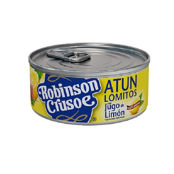 Atún Robinson Crusoe Lomo Limón Lata 160 Grs (104 Grs Drenado)