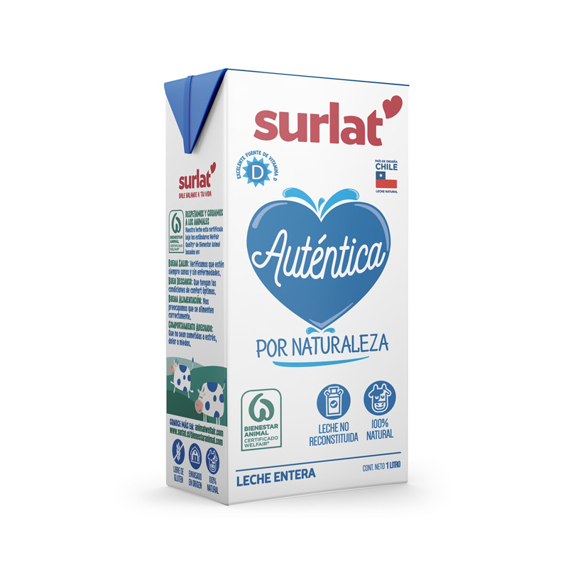 Leche Surlat Entera Sin Tapa 1 Litro