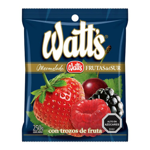 Mermelada Watts Frutas Del Sur 250 Grs