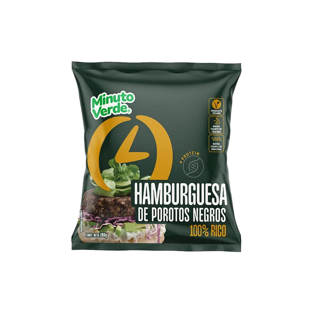 Hamburguesa Porotos Neg Minuto Verde 100 Gr