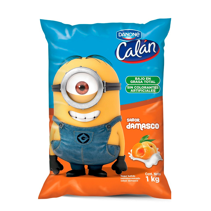 Yogurt Bolsa Calan Damasco 1 kg